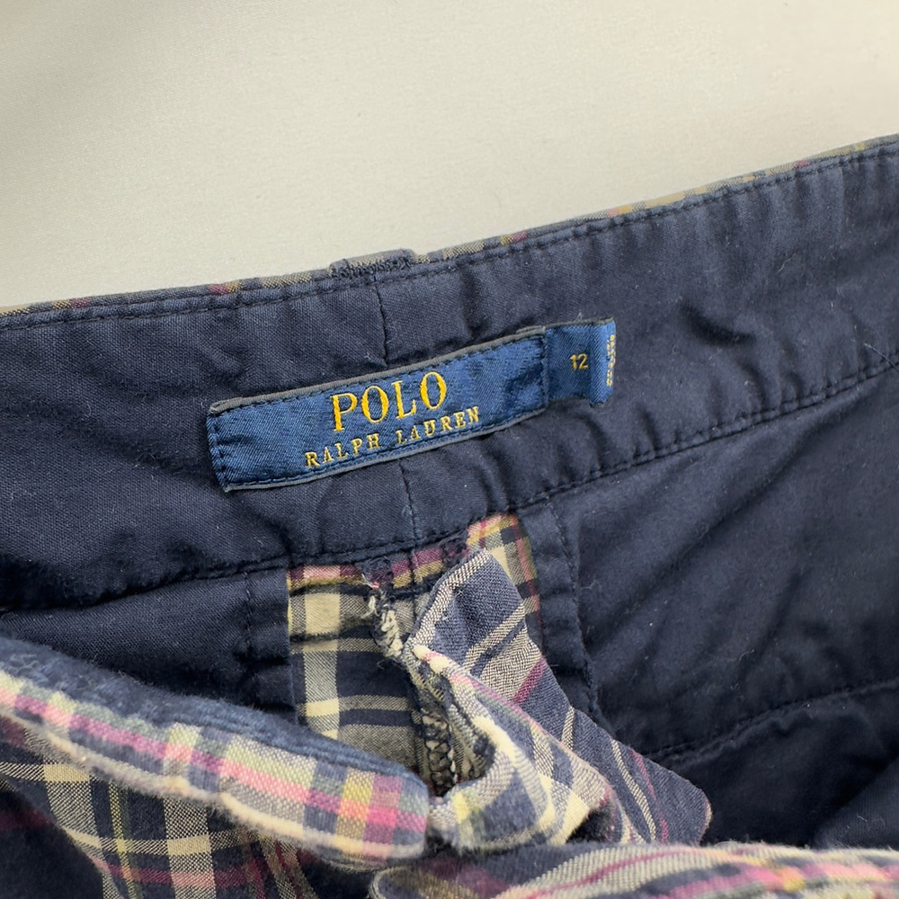 POLO RALPH LAUREN Lagenloook PREPPY Plaid Ankle Cropped TROUSERS Pants WOMENS 12 - Picture 9 of 10